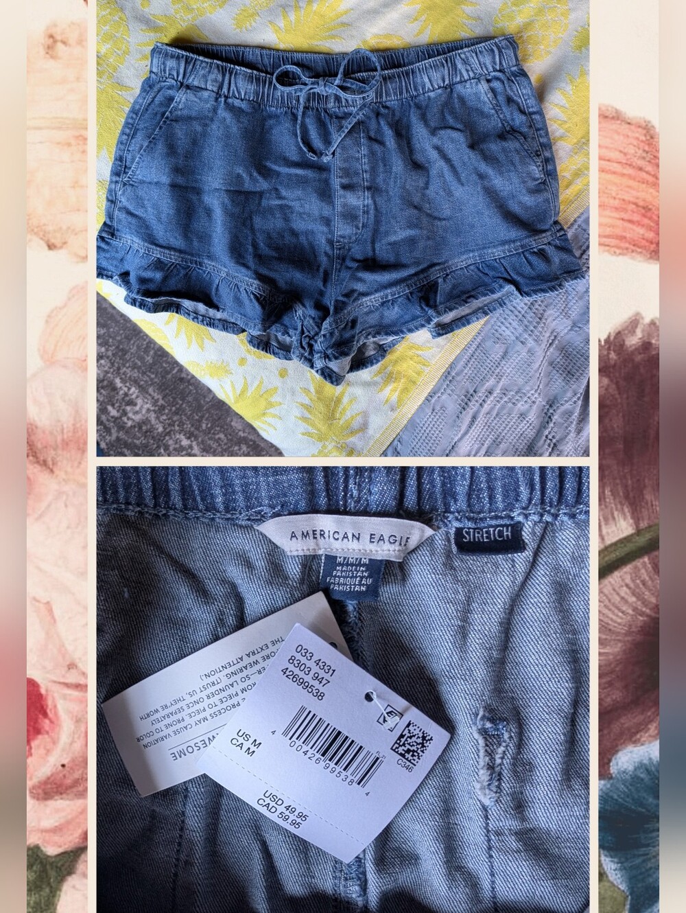 🆕American🦅Eagle Ruffle Jean Shorts